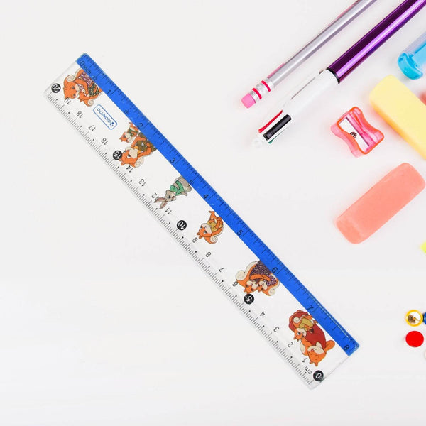 Cartoon Printed Plastic Ruler 20 cm (1 Pc) - dailyneed.life