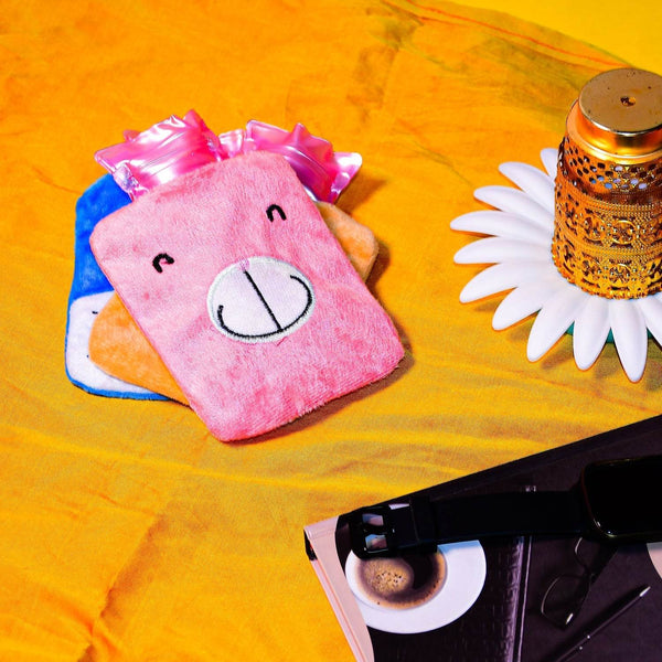 Pink Hot Water Bag with Cover – Relief for Neck, Shoulders & Cramps - dailyneed.life