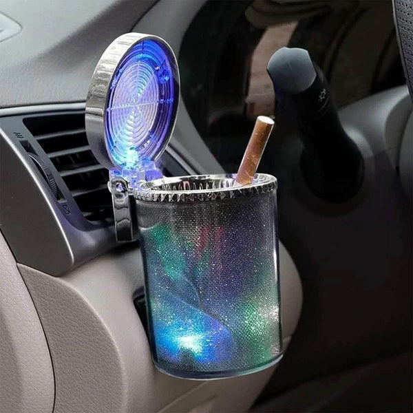 Premium Quality LED Illuminated Car Ashtray with Lid and Detachable Holder (1 Pc) - dailyneed.life