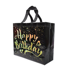 Birthday Gift Bag with Gold Shiny Stars, Reusable Party Gift Bags (1 Pc) - dailyneed.life