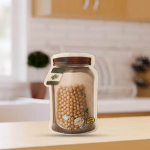Plastic Transparent Medium Jar Shaped Pouch With Zipper (1 Pc) - dailyneed.life