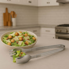 Stainless Steel Multipurpose Serving Tong – 2-in-1 Pasta & Salad Tong (1 Pc) - dailyneed.life