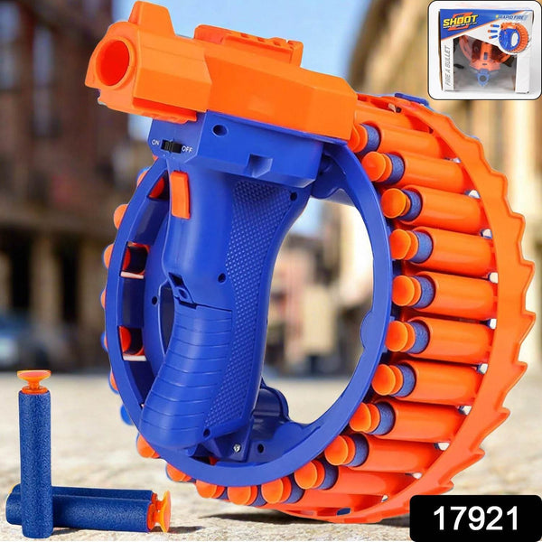 Amazing Toy Gun, Electric Gun for Children, 28 Soft Bullets for Youth Safety, Children's Electric Hand Ring Wheel Soft Bullet Gun, Gift Toys - dailyneed.life