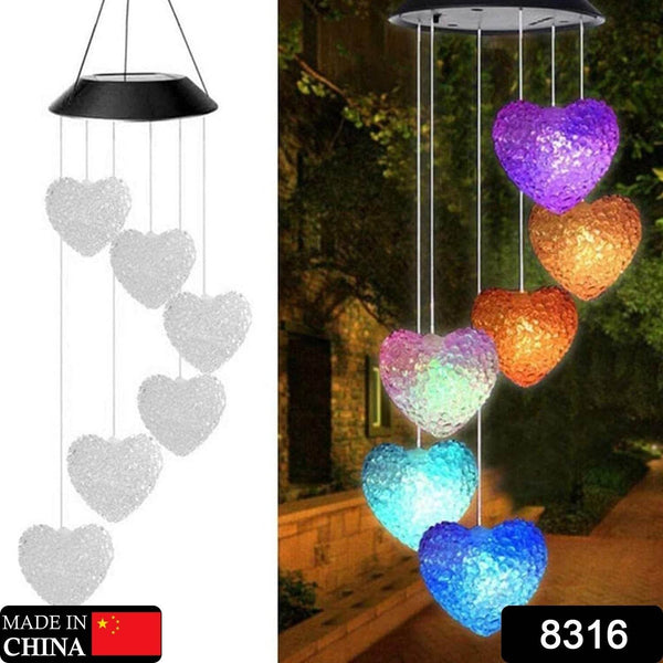 Solar Powered Wind Chimes with Lights: Outdoor Garden Decor (6 LED) - dailyneed.life