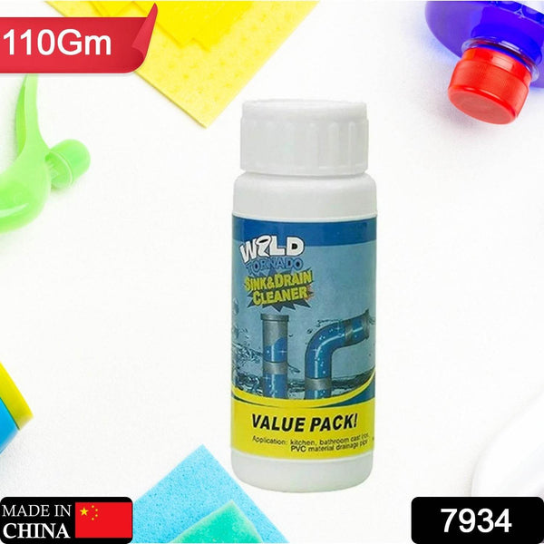 Powerful Sink and Drain Cleaner, Portable Powder Cleaning Tool Super Clog Remover Chemical Powder Agent for Kitchen Toilet Pipe Dredging (110 Gm) - dailyneed.life