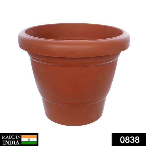 Garden Heavy Plastic Planter Pot / Gamla 8 inch (Brown, Pack of 1,Medium ) - dailyneed.life