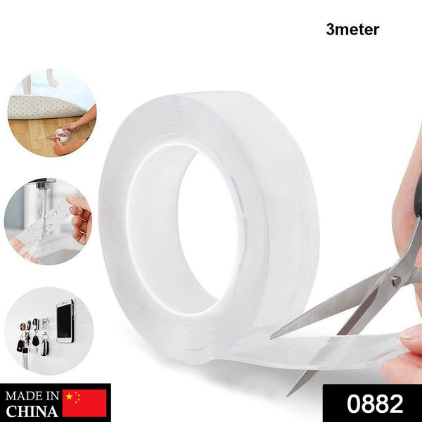 Double Sided Nano Adhesive Tape, 3 meter Washable Traceless Nano Gel Tape, Multipurpose - dailyneed.life