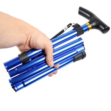 Foldable Walking Cane for Men, Women - Fold-up, Collapsible, Lightweight, Adjustable, Portable Hand Walking Stick - Balancing Mobility Aid - Sleek, Comfortable T Handles - dailyneed.life