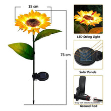 2 Pc Outdoor Solar Sunflower Lights Intelligent Light Control Waterproof Garden Landscape Stake Light - dailyneed.life