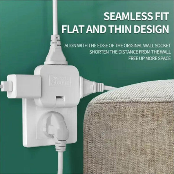 Wireless 3 in 1 Foldable Wall Plug Adapter / Socket / Converter (1 Pc) - dailyneed.life