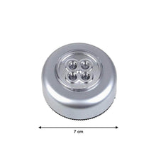 4 LED Battery-Powered Wireless Night Light Stick Tap Touch Lamp Stick-on Push Light for Closets, Cabinets, Counters, or Utility Rooms, Cordless Touch Light - dailyneed.life