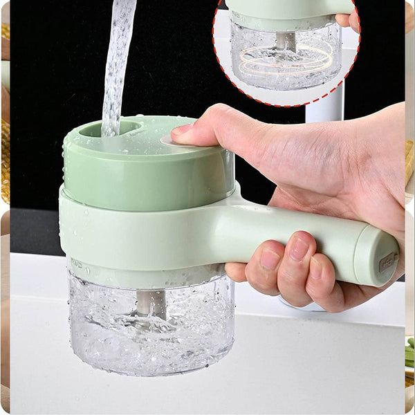 4 in 1 Electric Handheld Cooking Hammer Vegetable Cutter Set Electric Food Chopper Multifunction Vegetable Fruit Slicer - dailyneed.life