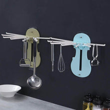 Plastic 7-in-1 Multifunction Retractable Wall-Mounted Pull-Out Hanger Rack Without Punching Hooks Up for Kitchen Bathroom - dailyneed.life