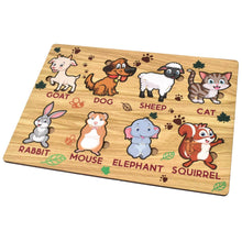 Wooden Animal Puzzle Learning Educational Board (1 Set / 28×20 Cm) - dailyneed.life
