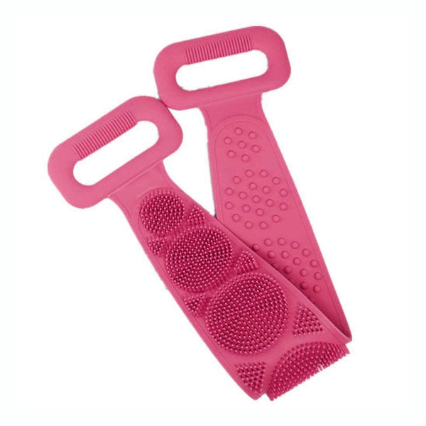 Silicone Body Back Scrubber Double Side Bathing Brush for Skin Deep Cleaning, Scrubber Belt - dailyneed.life