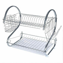 Stainless Steel 2 Layer Kitchen Dish Rack / Plate Cutlery Stand - dailyneed.life