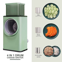 Vegetable Shredder Round Mandolin Slicer, Grater, Shredder Salad Maker - Large Feed Port - Suction Base - Cutter for Vegetable, Fruit, Cookie. - dailyneed.life