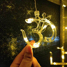 Swastik om Curtain Decorative Lights, String Lights with 12 Hanging Props138 LED, Diwali Decoration Items for Home Decor, Night Light, Room Lights for Bedroom, Balcony Decor. - dailyneed.life