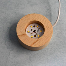Crystal Ball Night Light Glass Ball Night Lamp with Wood Base - dailyneed.life