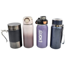 Stainless Steel Water Bottles Approx 600ML (Mix Design & Color / 1 Pc) - dailyneed.life
