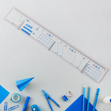 Multifunctional Transparent Plastic Geometry Ruler (1 Pc) - dailyneed.life