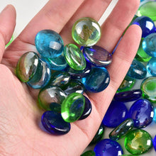 Glass Gem Stone, Flat Round Marbles Pebbles for Vase Fillers, Attractive pebbles for Aquarium Fish Tank. - dailyneed.life
