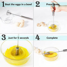 Big Stainless Steel Egg Whisk, Hand Push Rotary Whisk Blender (1 Pc / 35 Cm) - dailyneed.life