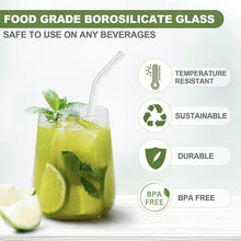 Reusable Glass Straws Clear Glass Drinking Straw 5Pc - dailyneed.life