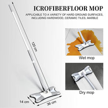 X Shape Mop or Floor Cleaning Hands-Free Squeeze Microfiber Flat Mop System 360° Flexible Head, Wet and Dry mop for Home Kitchen with 1 Super-absorbent Microfiber Pads. - dailyneed.life