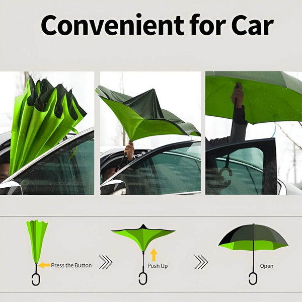 Foldable UV & Rain Umbrella with C-Shaped Handle – Kids (1 Pc / Mix Color) - dailyneed.life