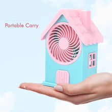 Mini House Fan House Design Rechargeable Portable Personal Desk Fan For Home , Office & Kids Use (Battery Not Include) - dailyneed.life