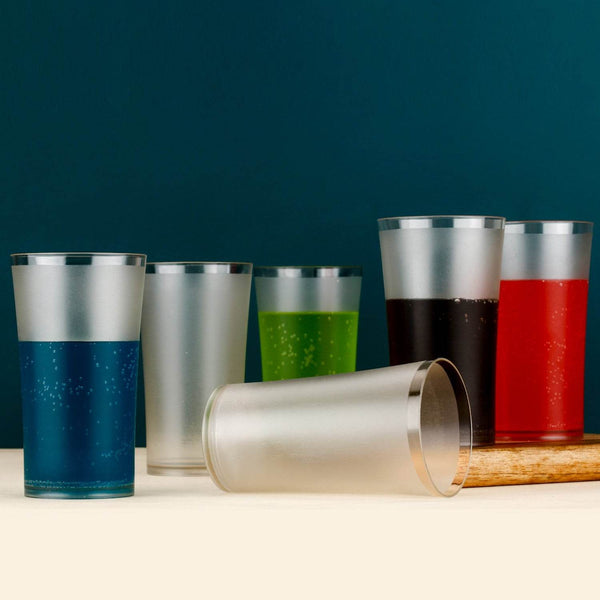 Matt Finish Glass Tumbler Set (approx 300ML & 6 Pc) - dailyneed.life