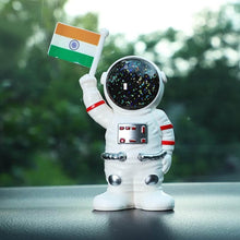 Solar Power Astronaut Ornament Moving Hand with Indian Flag (1 Pc) - dailyneed.life