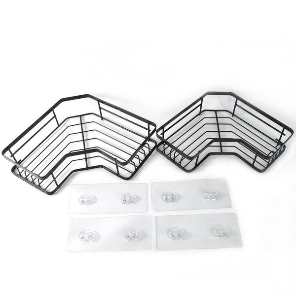 Iron Coating Self-Adhesive Corner Shelf Organizer (2 Pc) - dailyneed.life