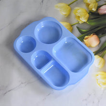 Unbreakable Plastic Food Plates / Biodegradable 5 Compartment Square Plate for Food - dailyneed.life