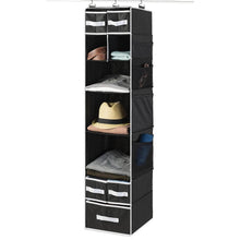 9 Shelf Hanging Closet Organizer with 5 Drawer Organizers - dailyneed.life