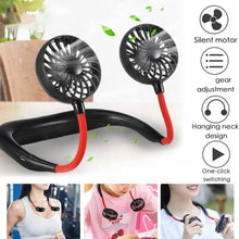 Hand Free Personal Fan - Portable USB Battery Rechargeable With Battery Comaprtment Mini Fan - Headphone Design Wearable Neckband Fan Necklance Fan Cooler Fan for Home, Sport, Camping, Beach, Travel, Office (Battery Not Included) - dailyneed.life