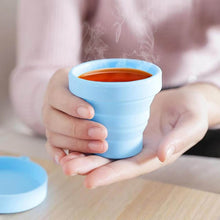 Round Silicone Foldable Glass / Cup, Foldable Travel Mug With Lid (1 Pc) - dailyneed.life