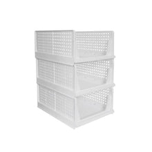 3 Layer Clothes Organizer for Wardrobe Cupboard Organizer for Clothes Foldable and Stackable Closet Organizer Drawer Organizer for Clothes, Multi Purpose Plastic Drawer - dailyneed.life