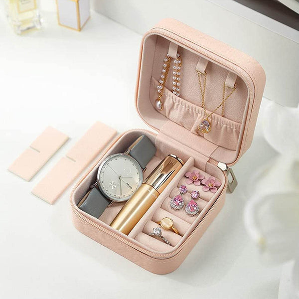 Mini PU Leather jewellery Box for Travel & Storage - dailyneed.life