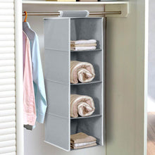 Fabric Hanging 4-Shelf Closet Cloth Organizer - dailyneed.life
