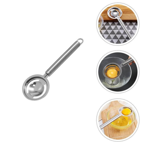 kitchen tools Egg Yolk White Separator Stainless Steel Egg White Separator Tools Eggs Yolk Filter Gadgets Kitchen Gadgets Separating Funnel Spoon Egg Divider Tools - dailyneed.life