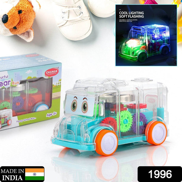 Transparent Musical Mini School Bus Toy for Kids - dailyneed.life