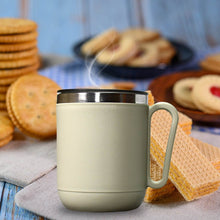 Ganesh Premium Stainless Steel Coffee Mug with heat resistant mug lid. Approx 400Ml mug. - dailyneed.life