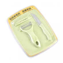 Plastic Kitchen Peeler - Green & Classic Stainless Steel 3-Piece Knife Set Combo - dailyneed.life