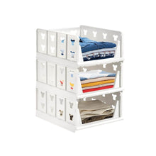 3 Layer Stackable Multifunctional Storage,for Clothes Foldable Drawer Shelf Basket Utility Cart Rack Storage Organizer Cart for Kitchen, Pantry Closet, Bedroom, Bathroom, Laundry(3 Layer 1 Pc) - dailyneed.life