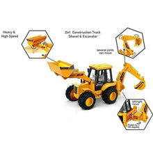 LALA Friction Powered JCB Style Backhoe Loader Construction Toy Truck for Kids (1 Pc) - dailyneed.life