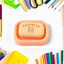 Cute Soap Shaped Erasers With Plastic Case (1 Pc / With Case) - dailyneed.life