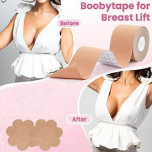 Boob Tape with Nipple Covers: Cotton, Breathable, Lift & Support (5m, 10 Pairs) - dailyneed.life