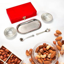 Silver-Plated Brass Bowl & Spoon Set with Velvet Gift Box - dailyneed.life